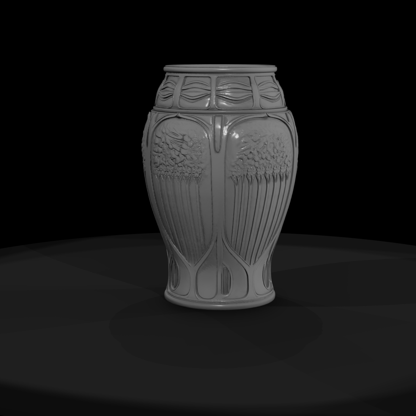 Art Nouveau Embossed Vase