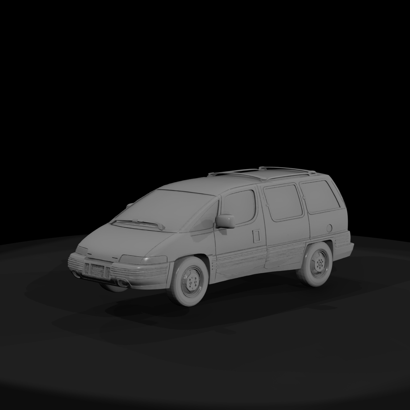 1990s Family Minivan — & Railroad Model