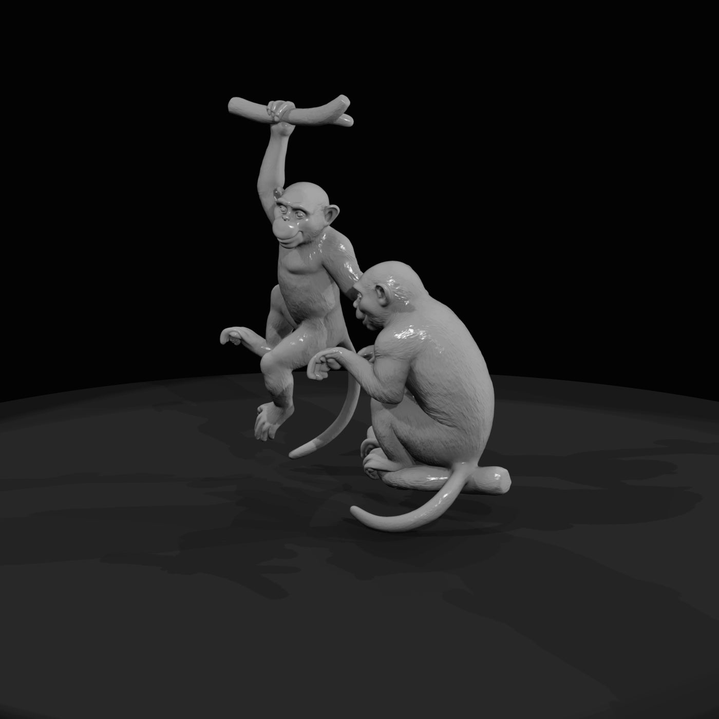 pair-of-monkey-sculptures-stylized