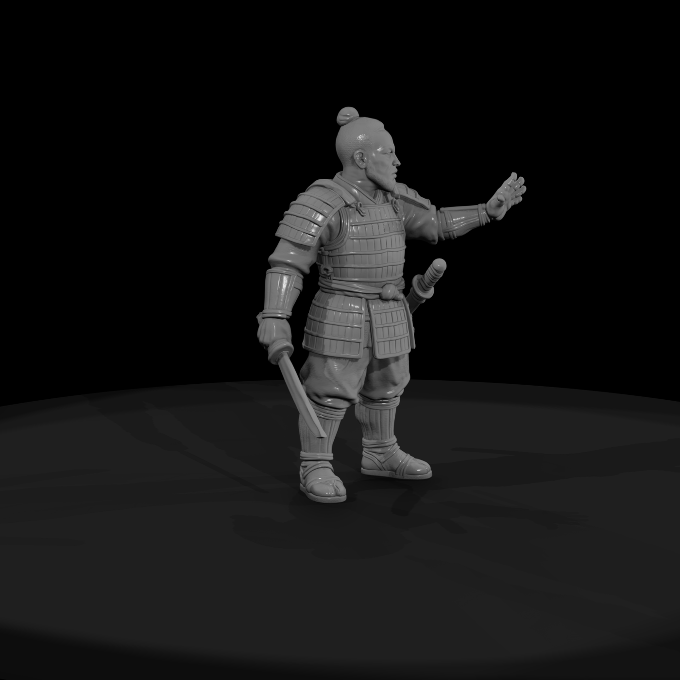 Hist 0195 Historical Yasuke Miniature Figure