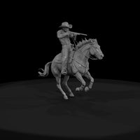 mounted-cowboy-firing-shotgun-western-diorama-figure-076820 — thumbnail 3