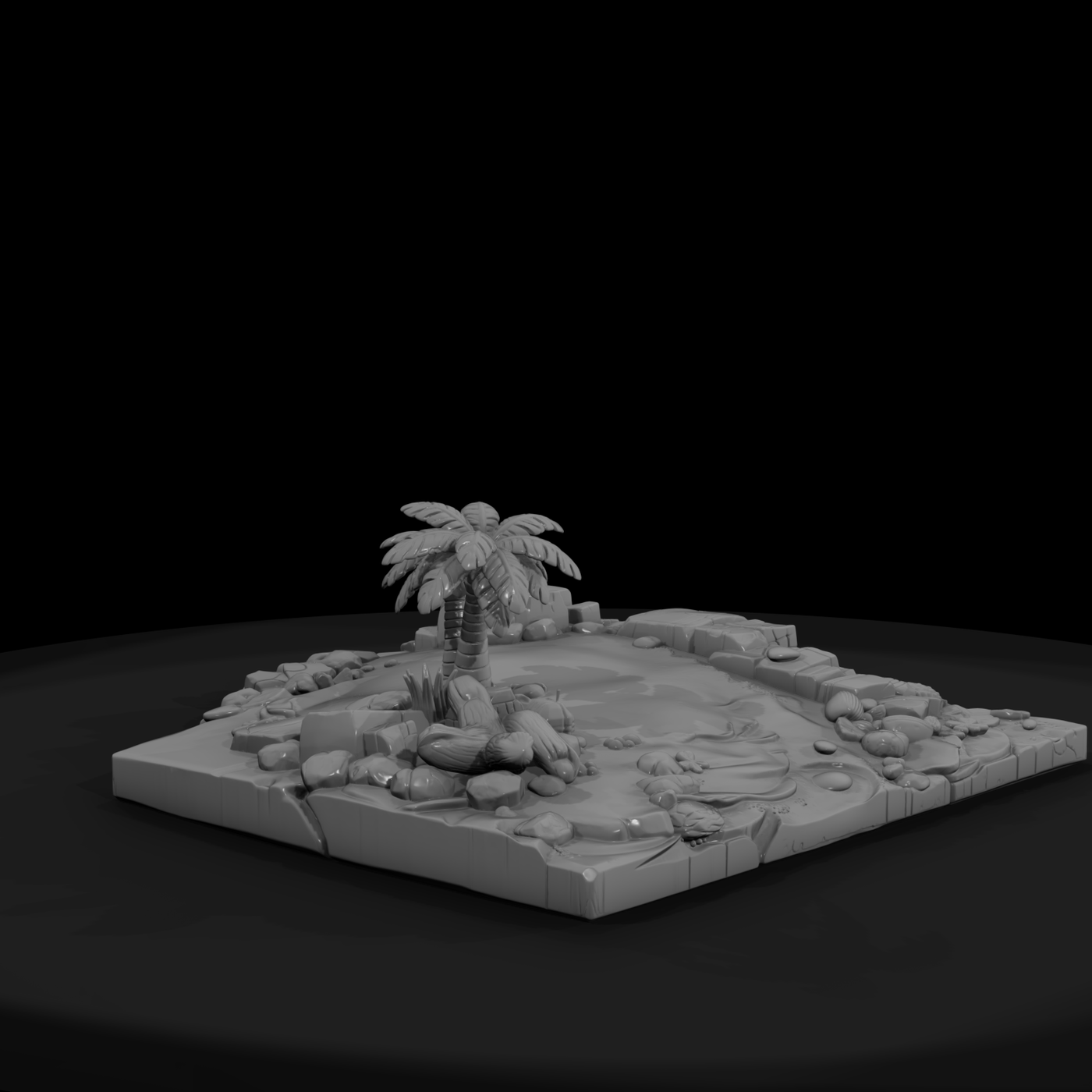 Tropical Sandbar Island Base