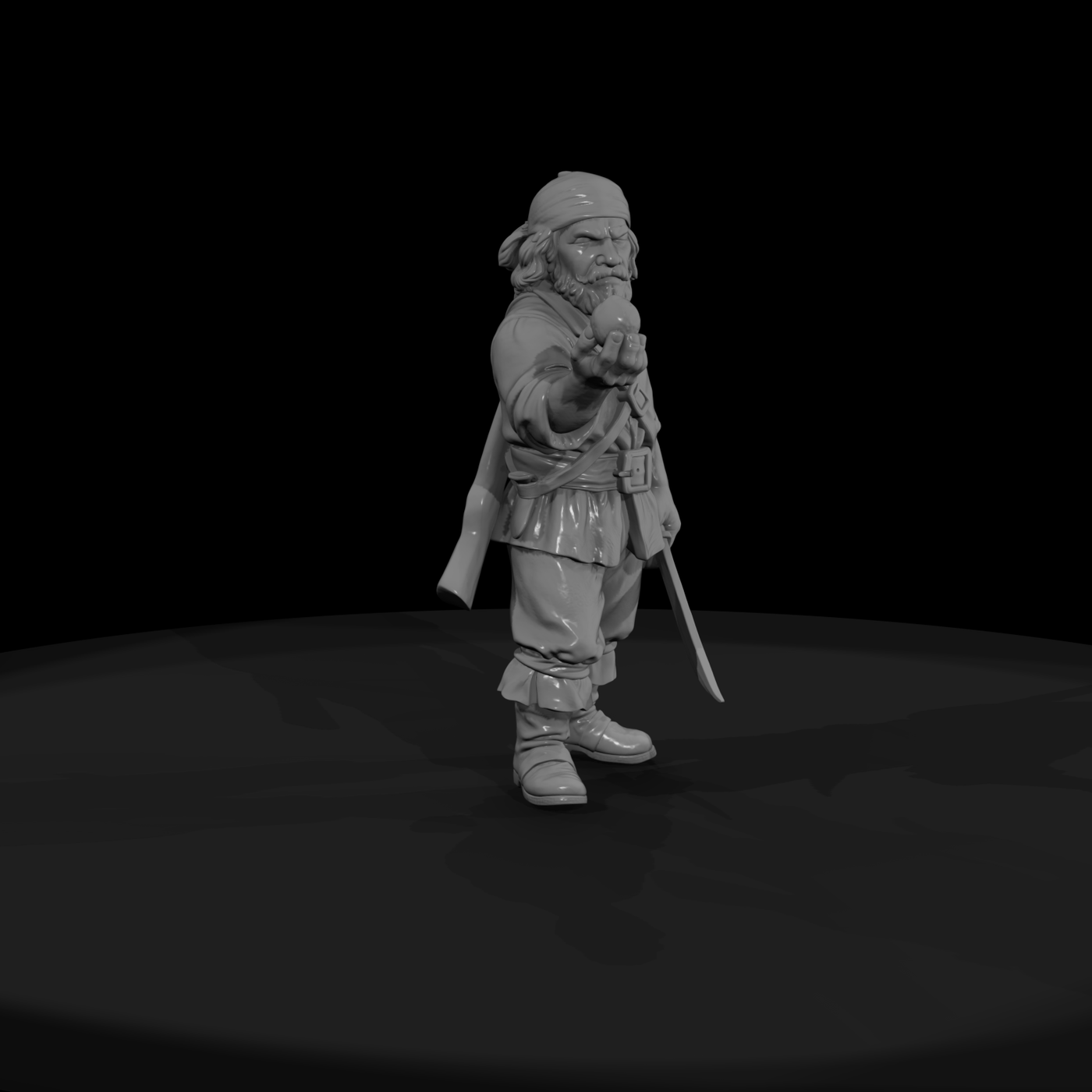 Hist 0238 Caribbean Buccaneer Miniature Figure