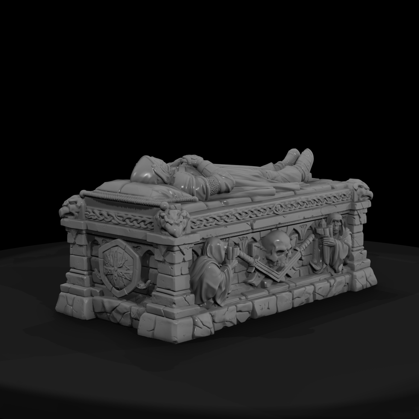 Knight's Stone Tomb with Effigy