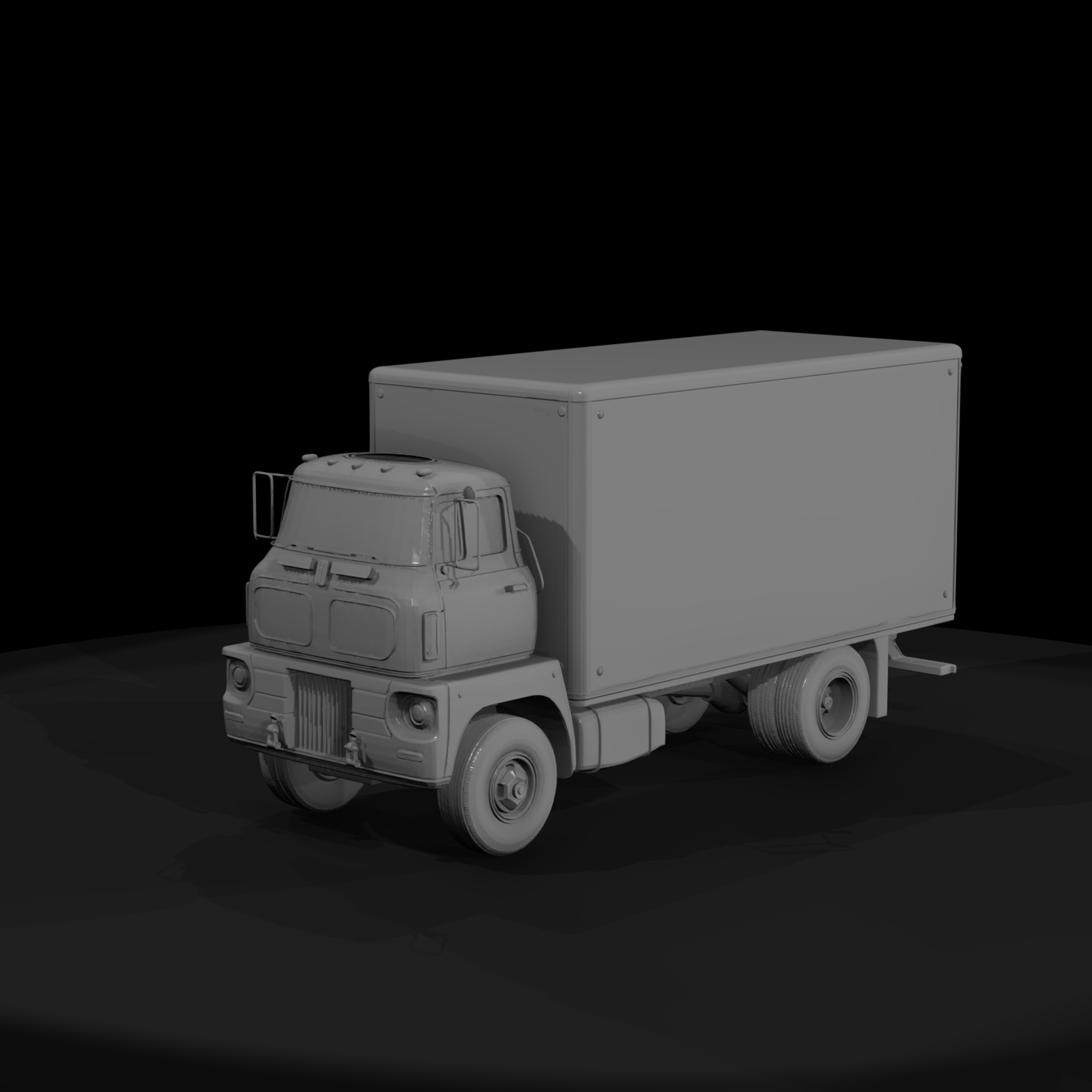 Vintage Cab-Over Box Truck