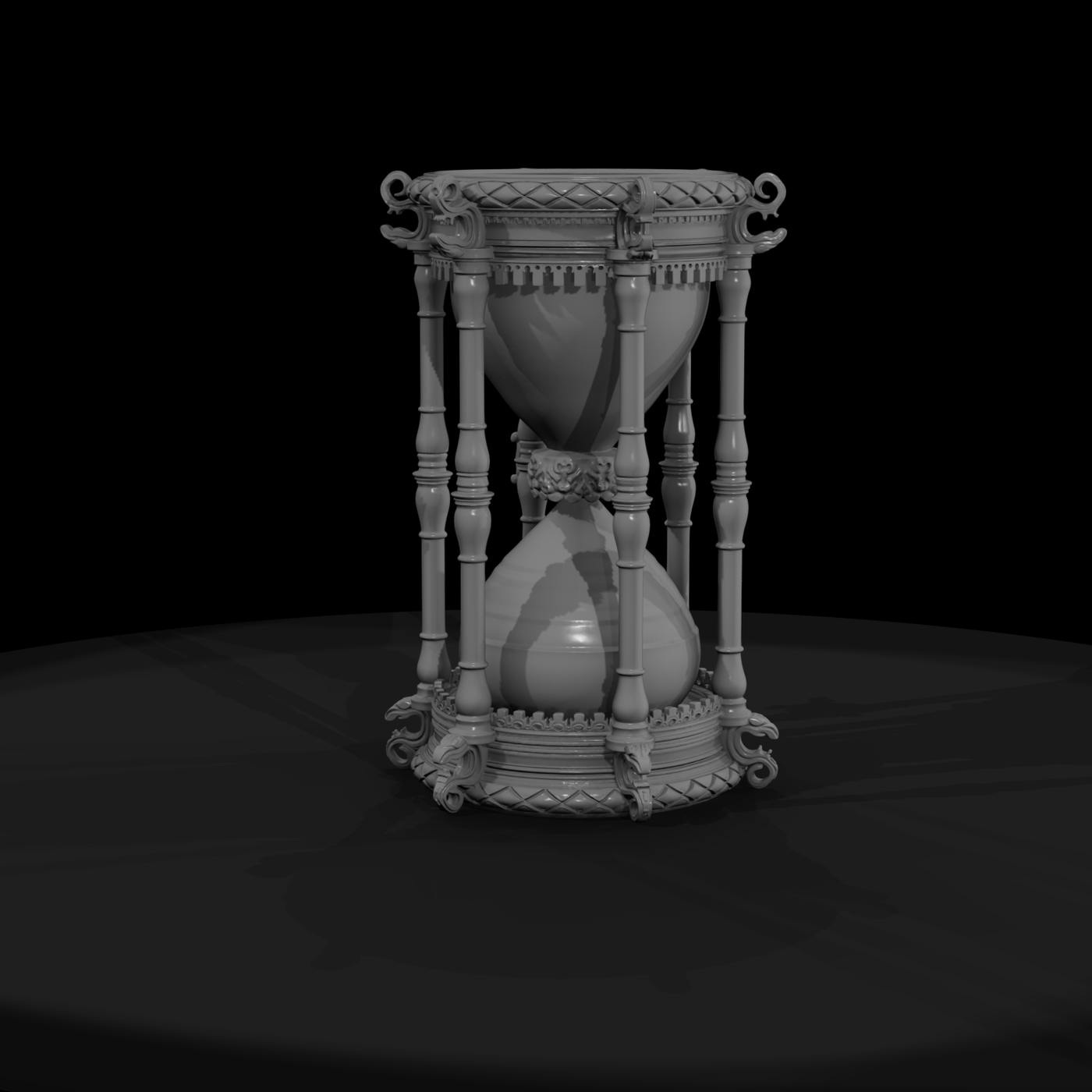Ornate Baroque Victorian Hourglass