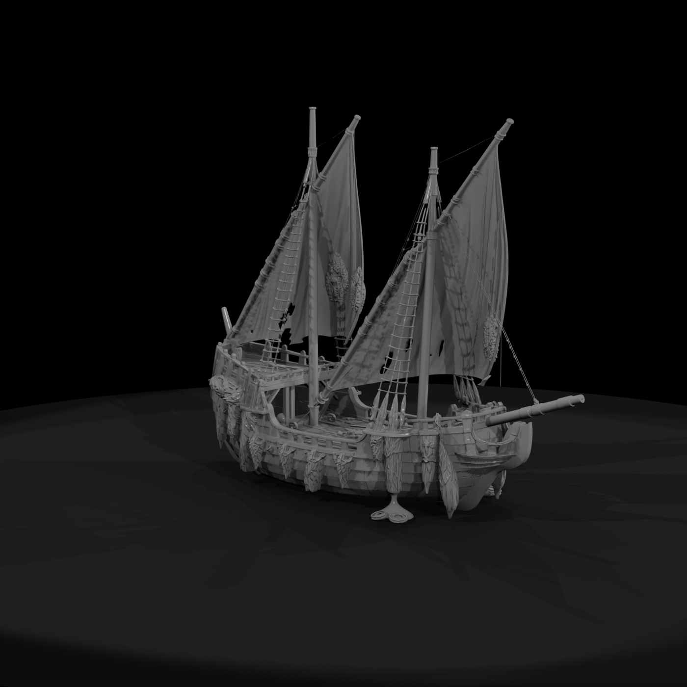 Weathered Medieval Sailboat Wreck — Terrain