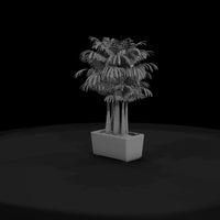 stylized-monochrome-cluster-palm-planter-3d-model — thumbnail 2