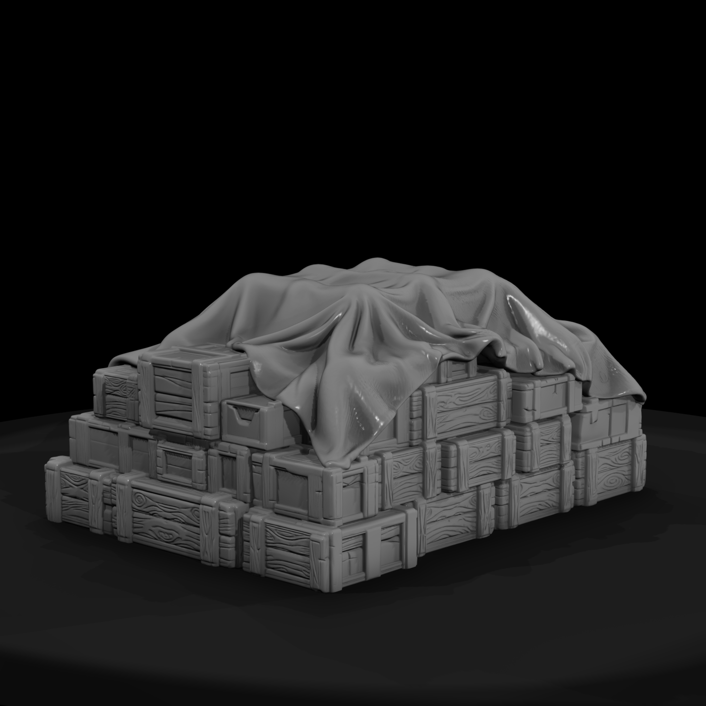 WWII Pacific Ration Crate Pile