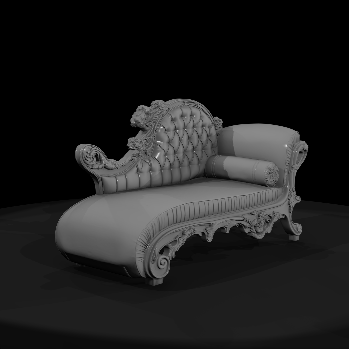 Rococo Tufted Chaise Lounge