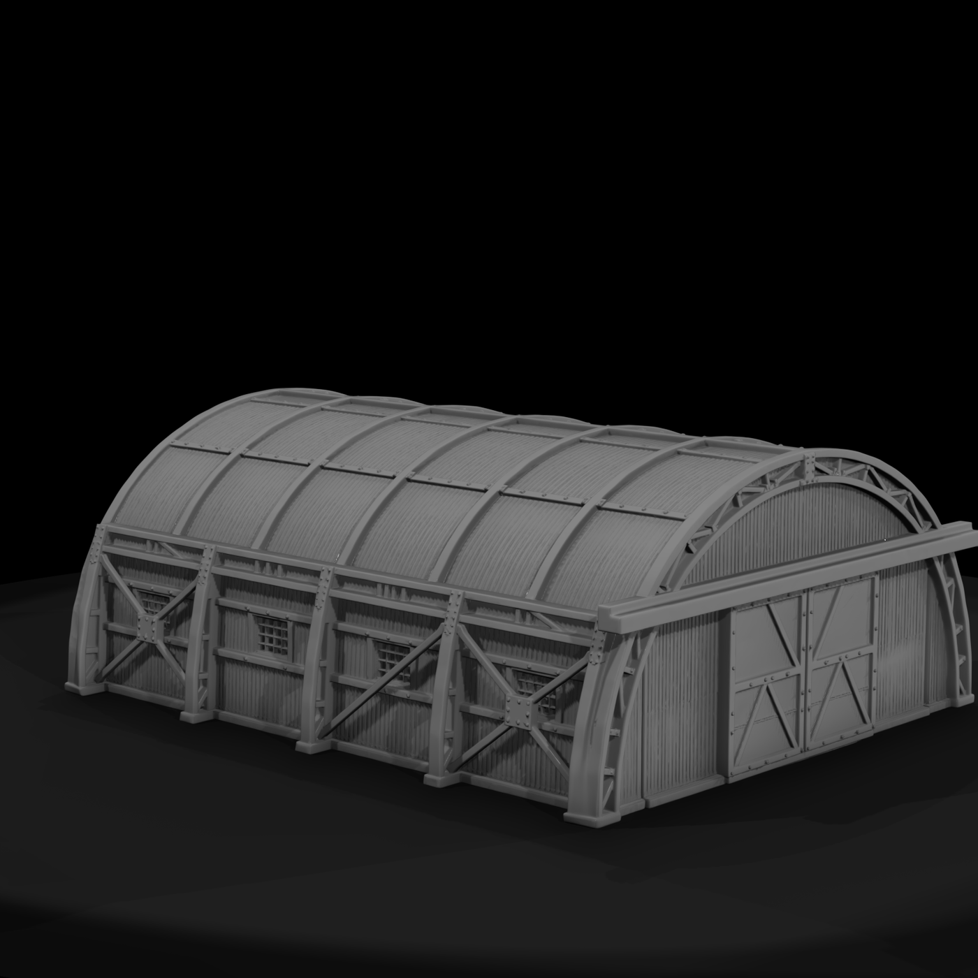 Mil 127 Ww2 England T2 Steel Hangar