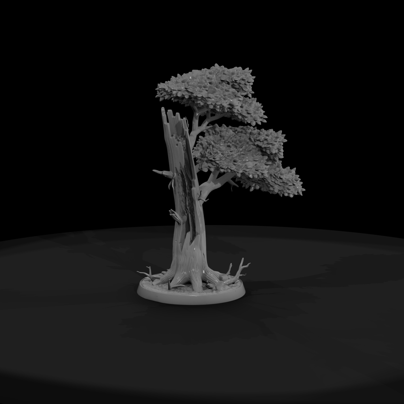 Broken Oak Tree Scenic Piece
