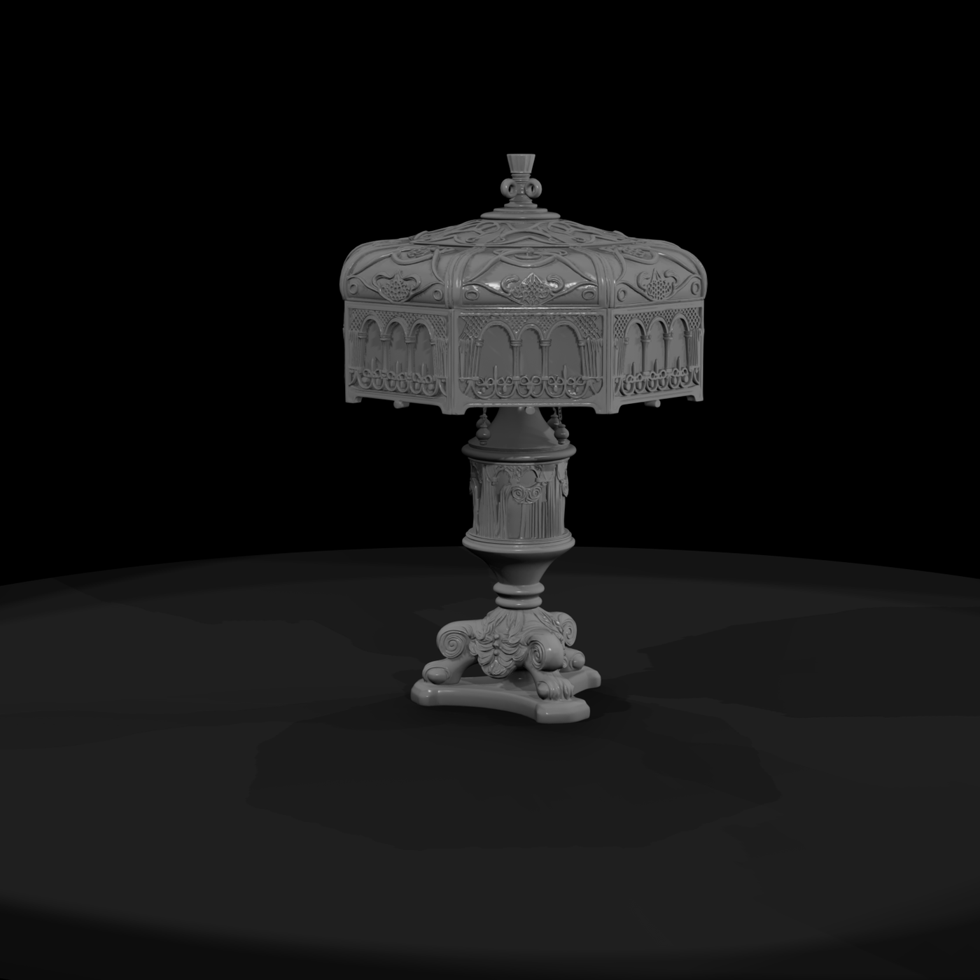 Art Nouveau Victorian Table Lamp ( for Dollhouses & )