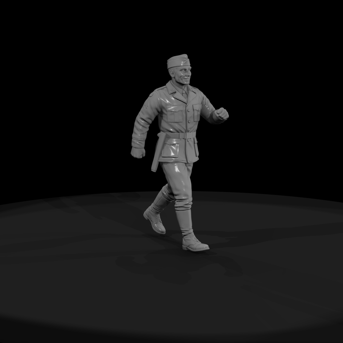 WWII American Soldier Marching