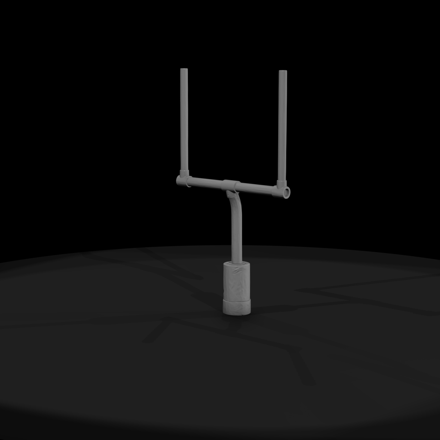 American Football Goalpost — Low-Poly Matte