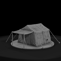Military Canvas Wall Tent with Awning — thumbnail 3