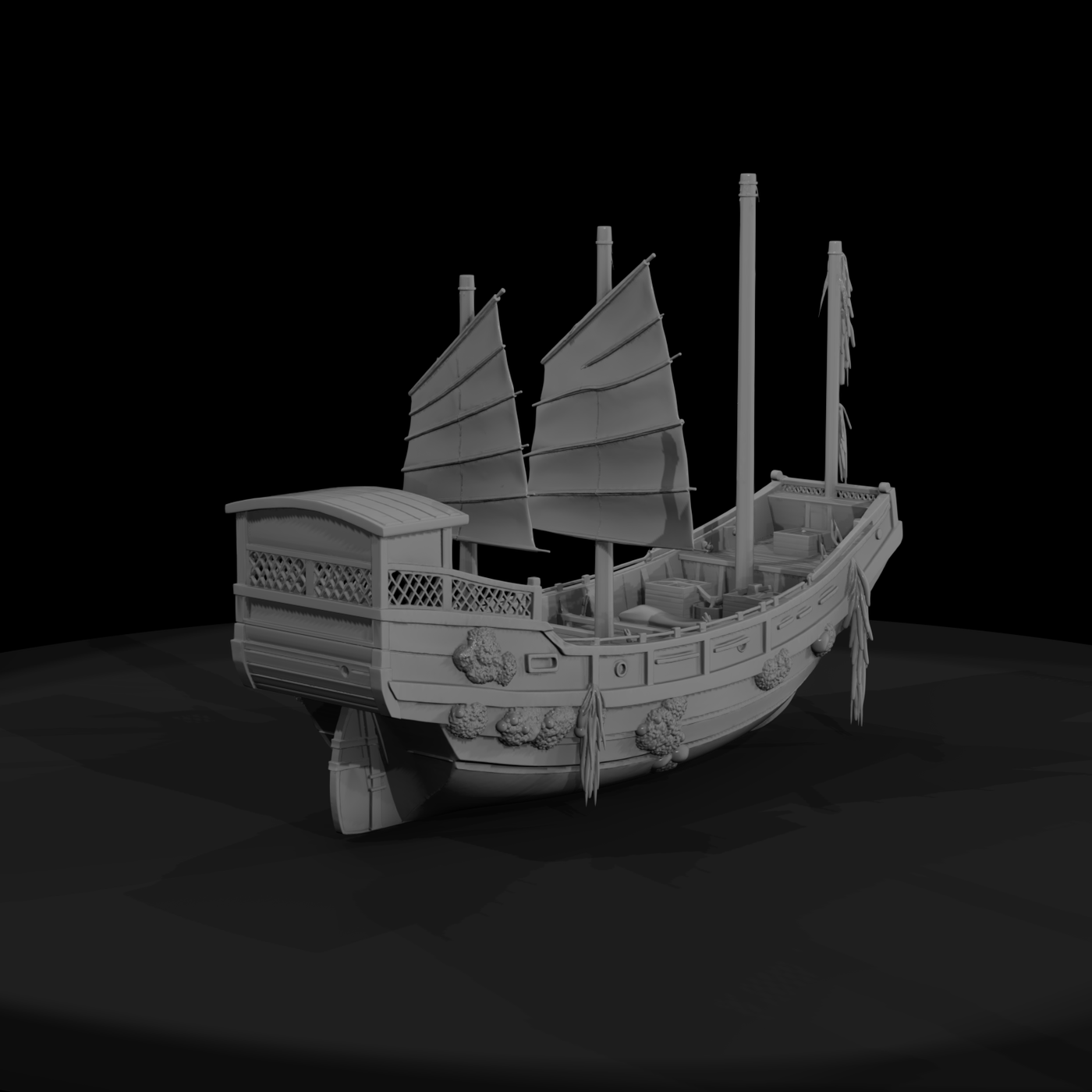 Traditional Chinese Junk Ship