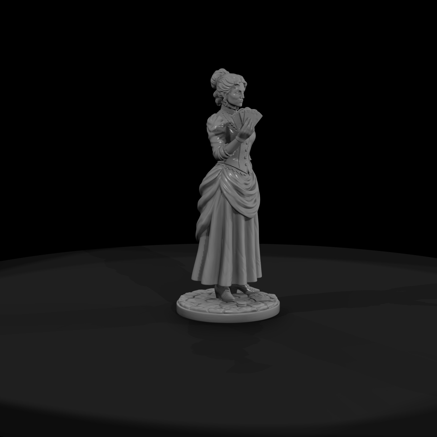 Victorian Lady Card Gambler