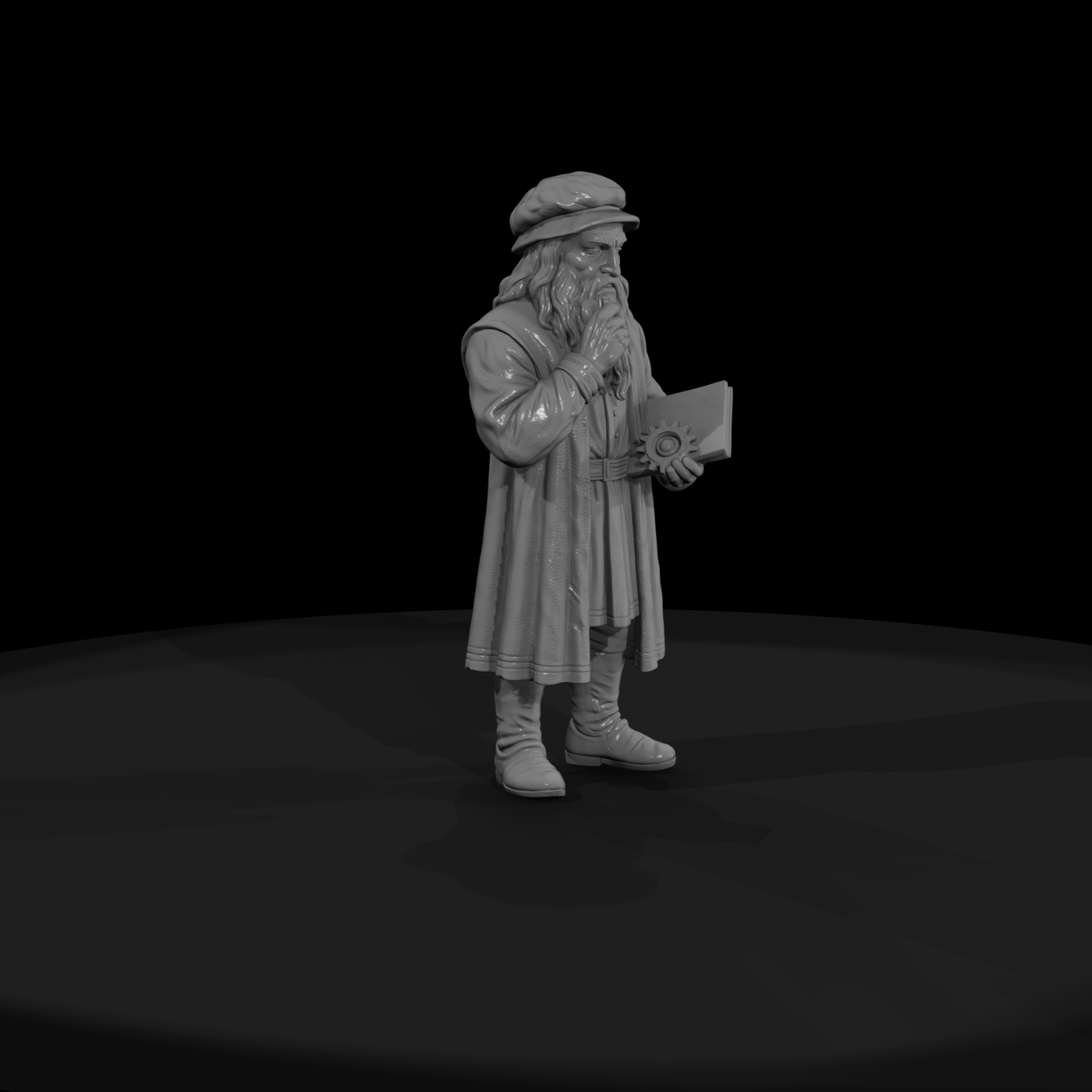 Hist 0117 Historical Leonardo Da Vinci Miniature F