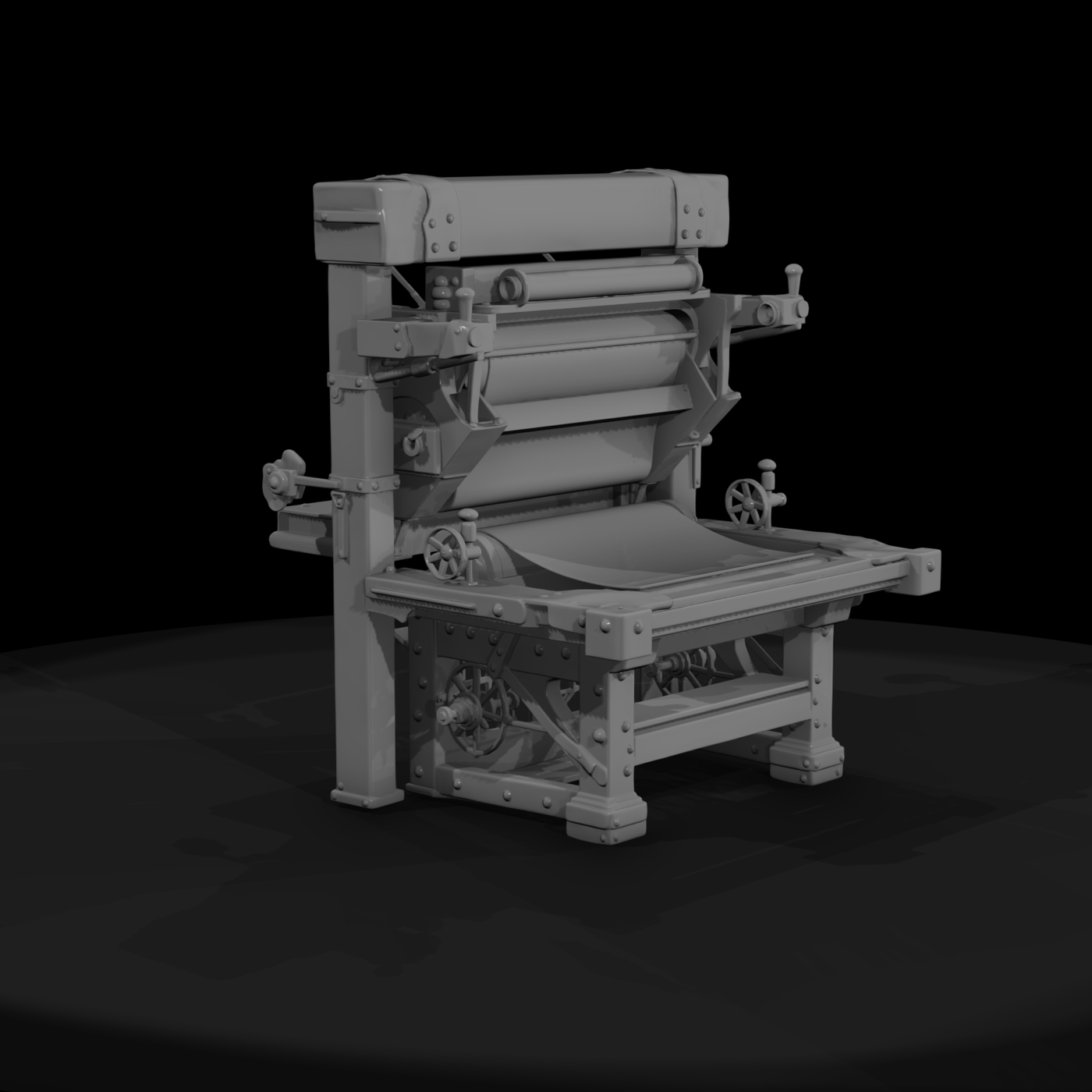 Antique Cast-Iron Printing Press