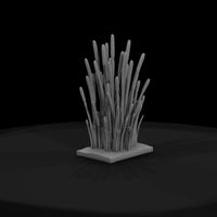 stylized_3d_cattail_reed_cluster_toxdtg0x — thumbnail 2