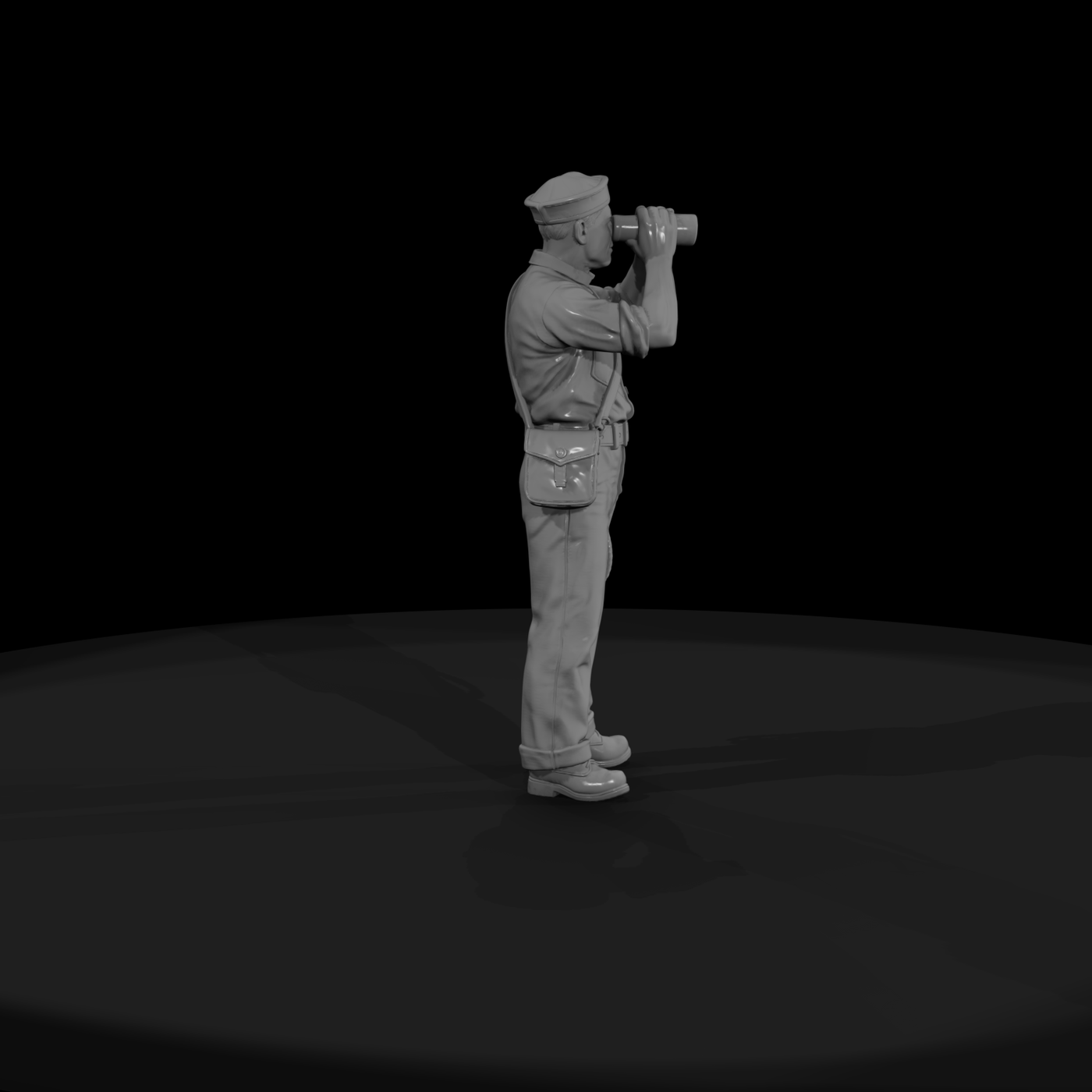 WWII Navy Deck Sailor with Binoculars