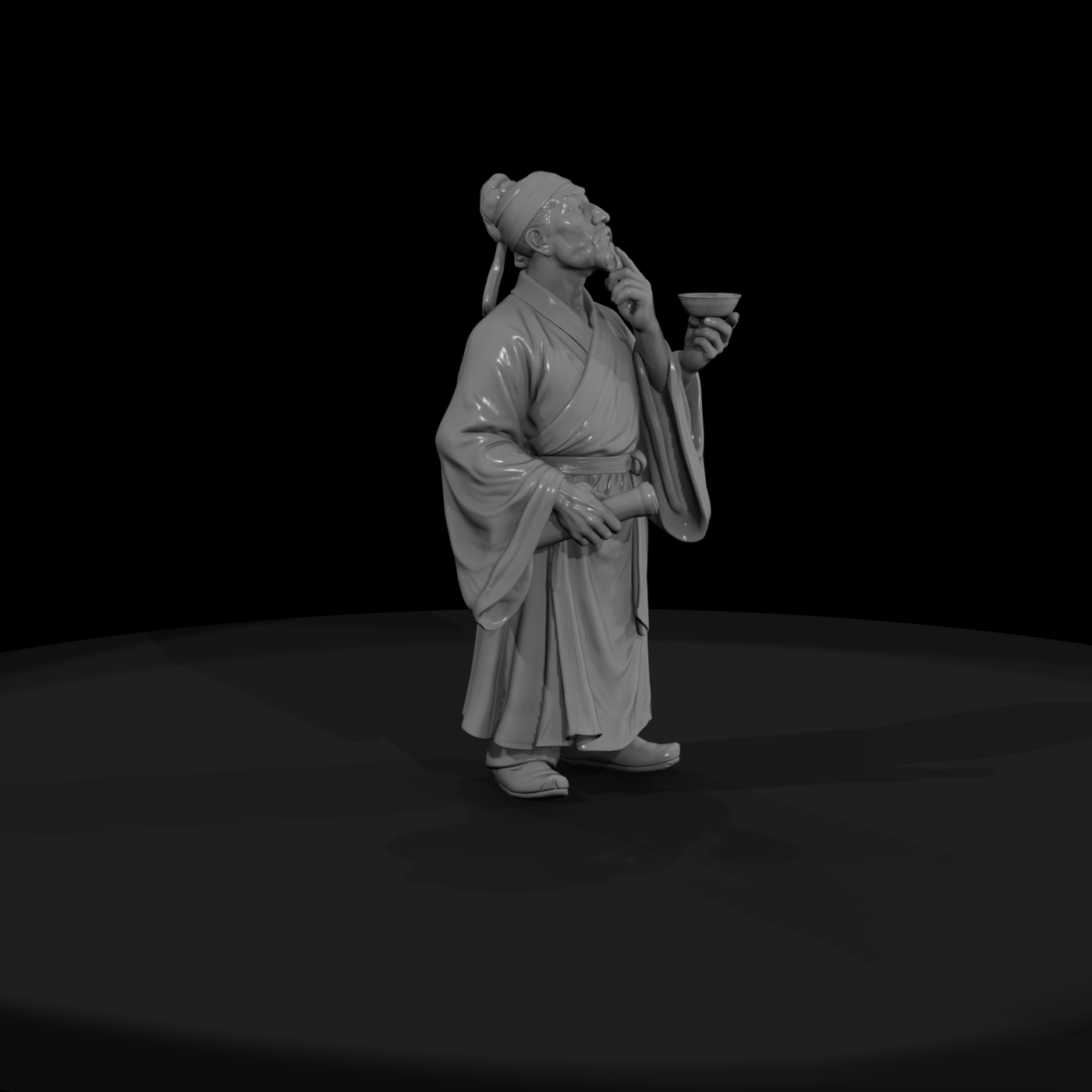 Hist 0064 Historical Li Bai Miniature Figure