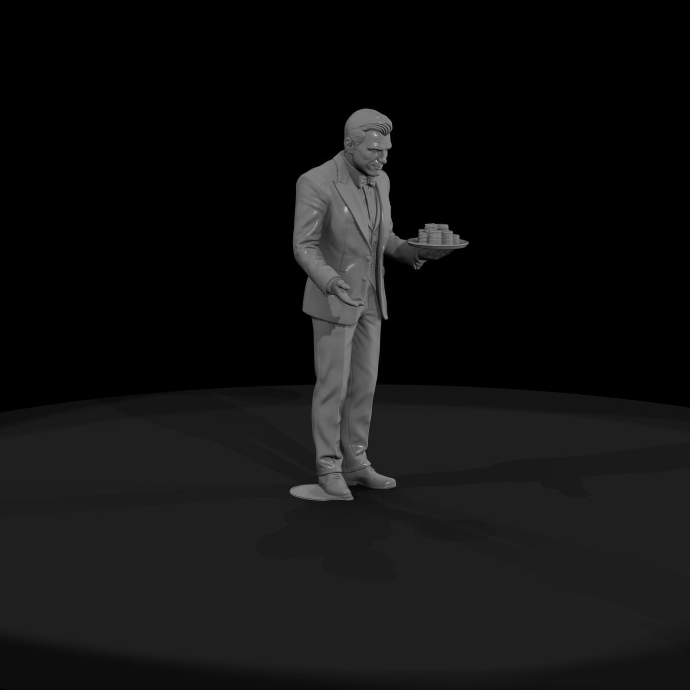 Casino Host with Chip Tray