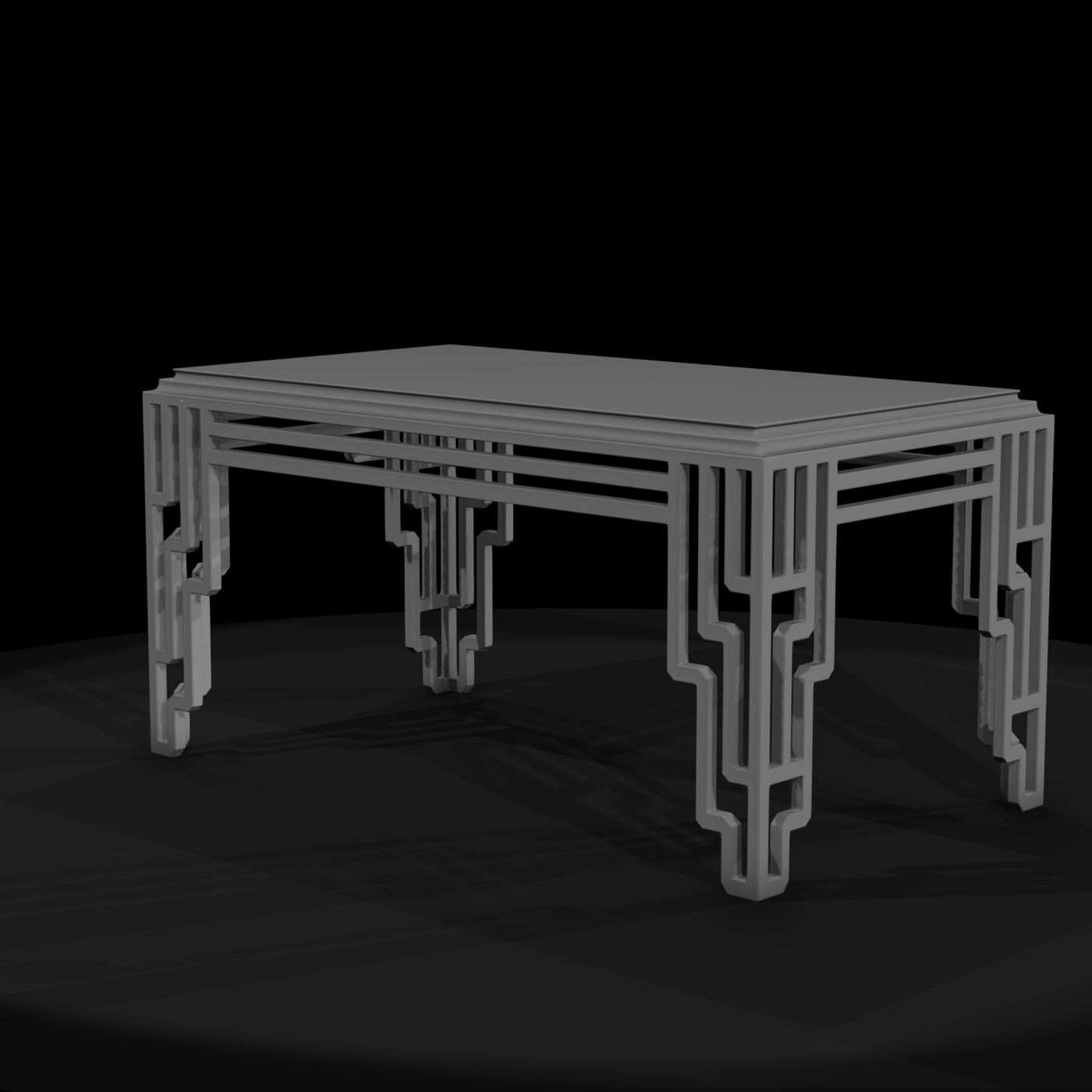 Art Deco Geometric Console Table