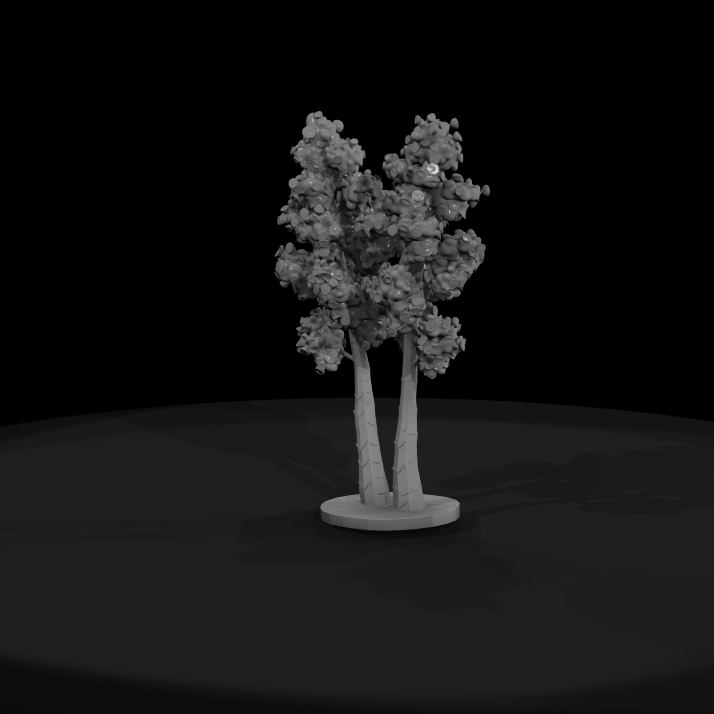 Stylized Twin Birch Tree