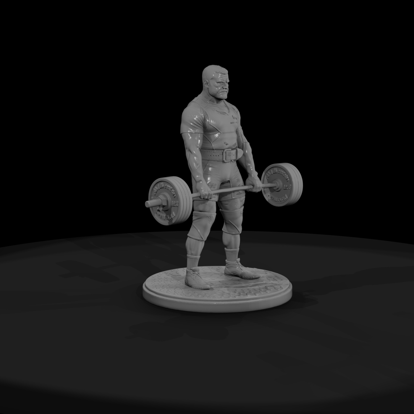 Powerlifter Mid-Deadlift