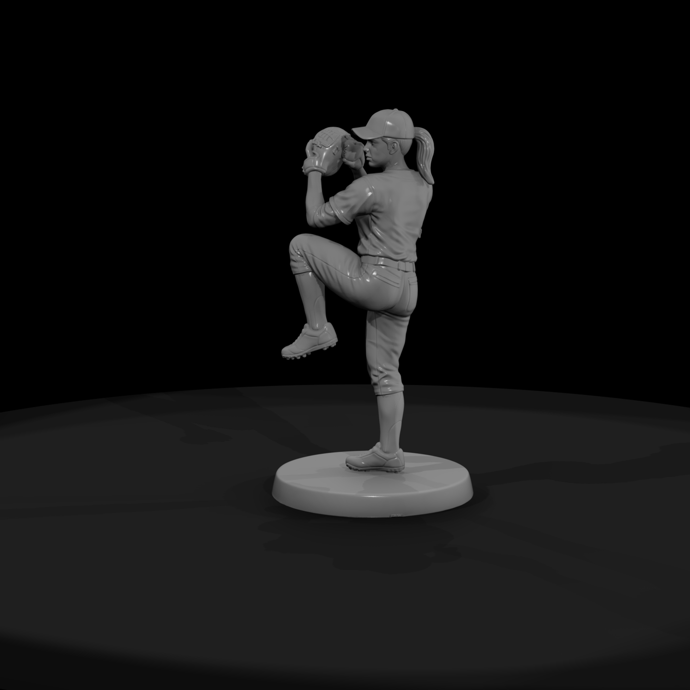 Baseball Pitcher in Windup