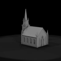 stylized_gothic_country_church_3d_model — thumbnail 2