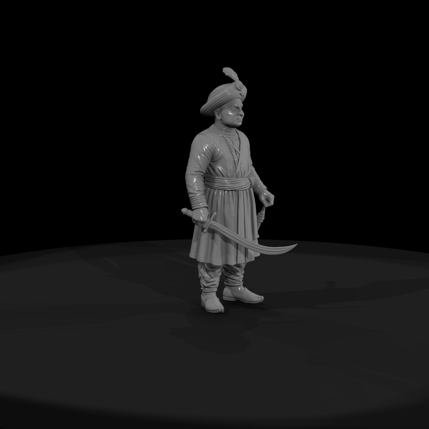 Hist 0114 Historical Tipu Sultan Miniature Figure
