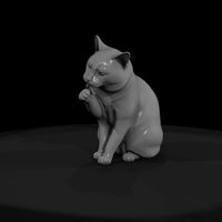 seated-grooming-cat-miniature-631062 — thumbnail 3