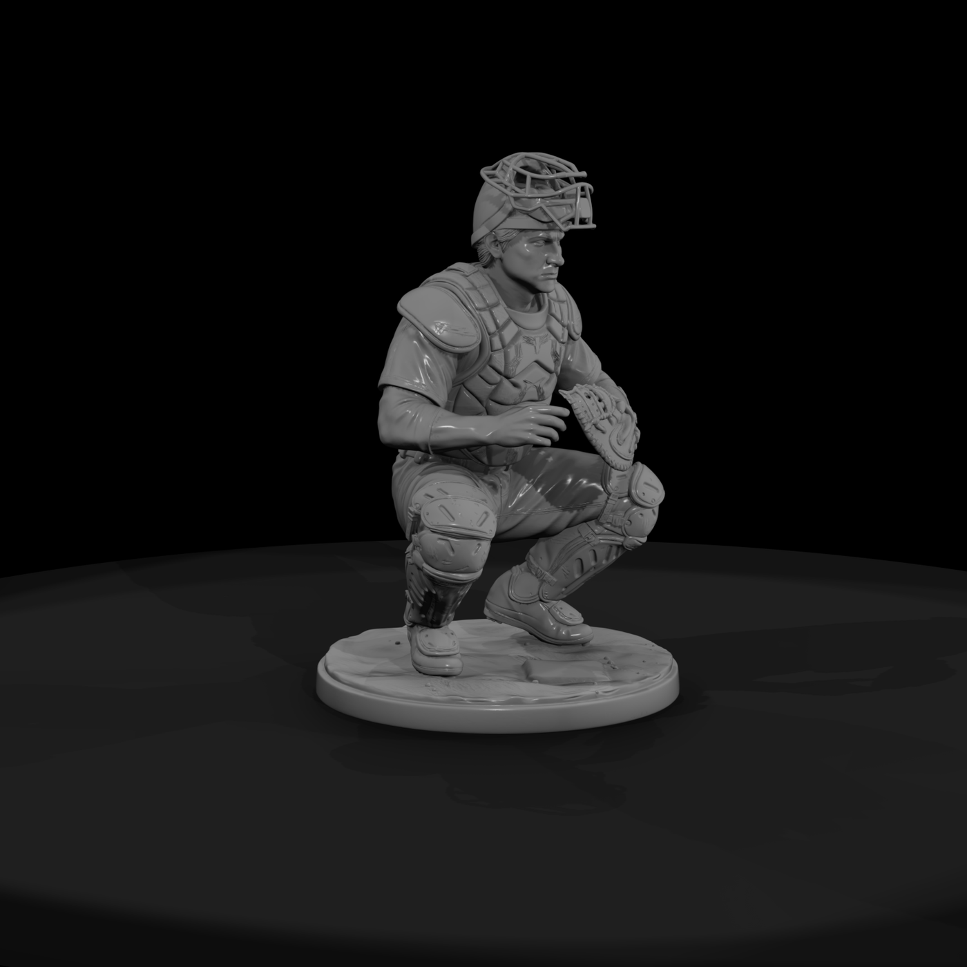 Poparc 0229 Baseball Catcher Ready