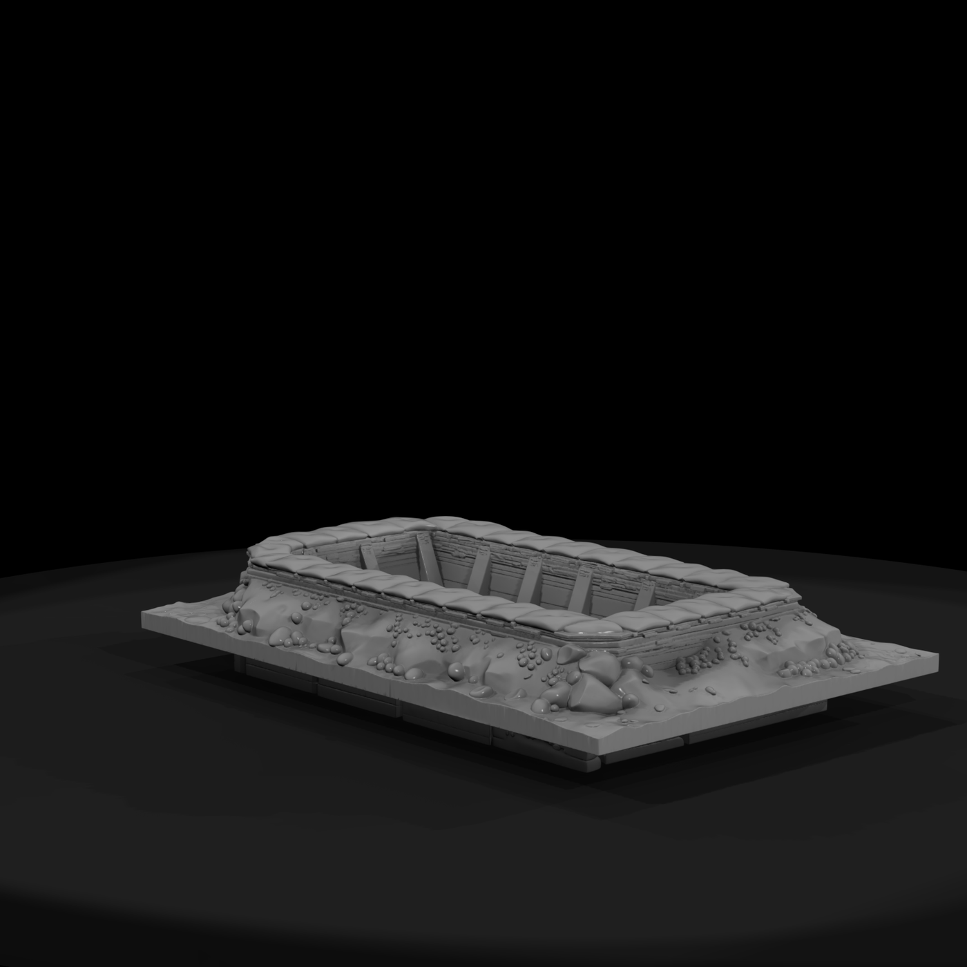 Realistic Sandbag Trench — Modular Wargame Terrain