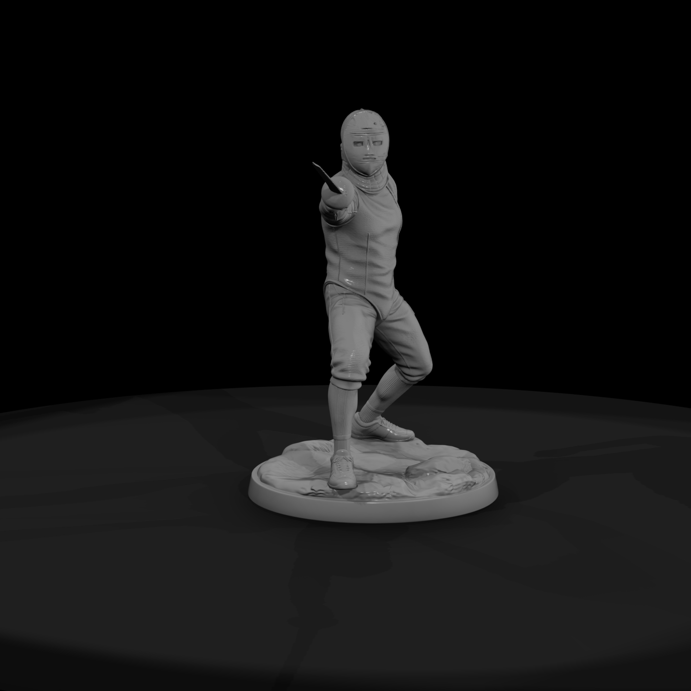 Sport Fencer En Garde with Foil
