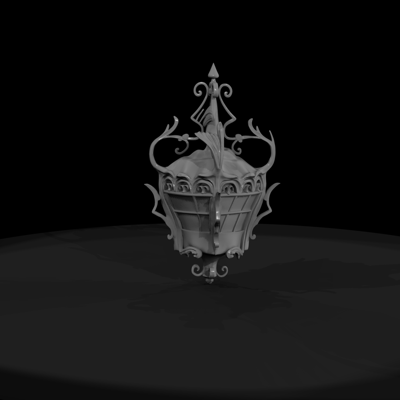 Ornate Art Nouveau Gothic Wall Lantern
