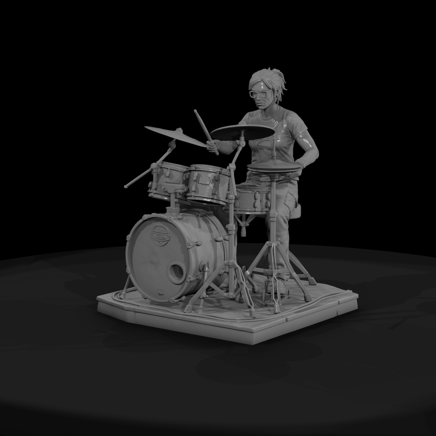 Bnd 107 Soloists Solo Drummer At A Full Kit