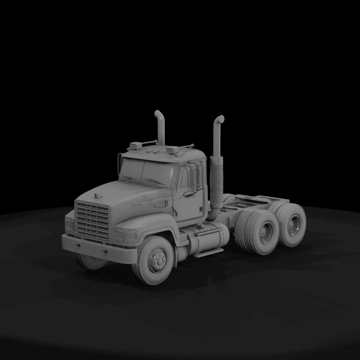 Heavy Semi Truck Tractor — Conventional Cab