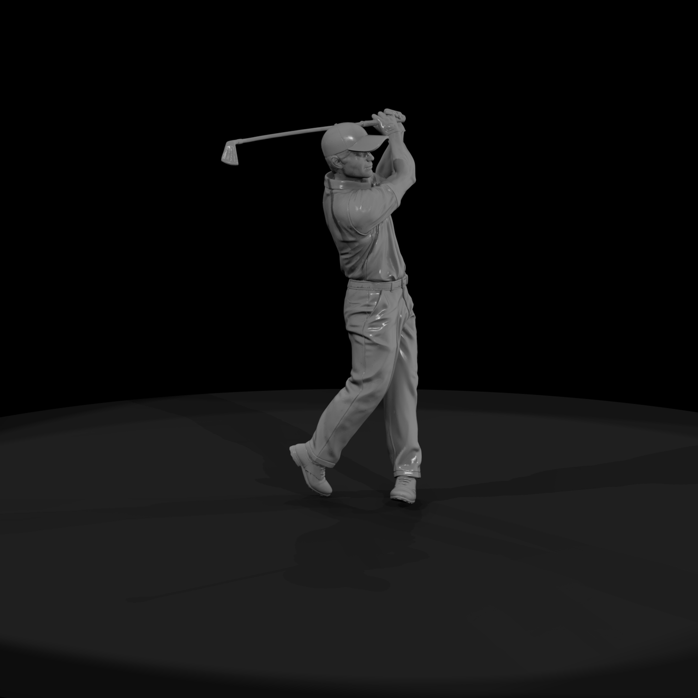 0082 Sports Golfer M Swing