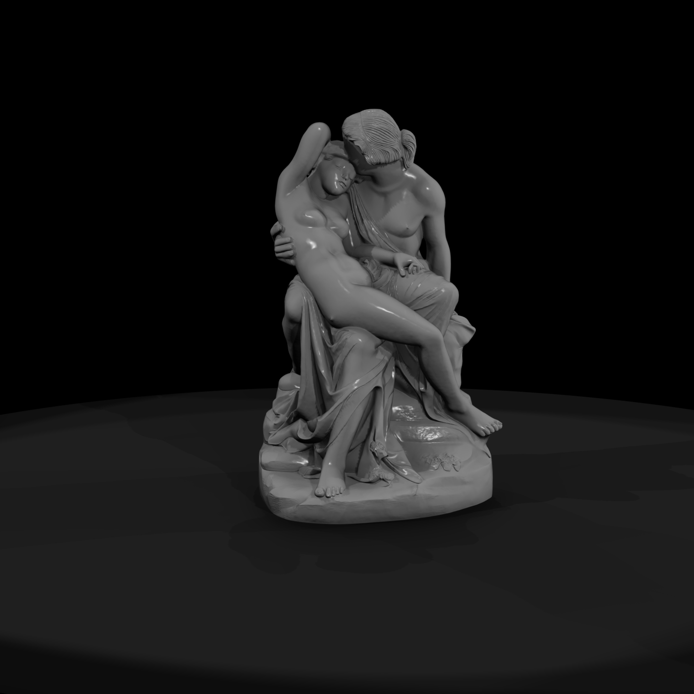 Neoclassical Lovers Sculpture — & Displays