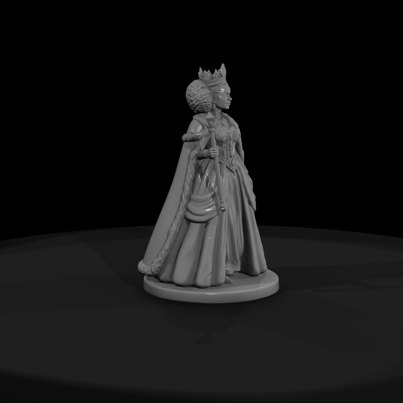 Fantasy Queen with Crown and Scepter