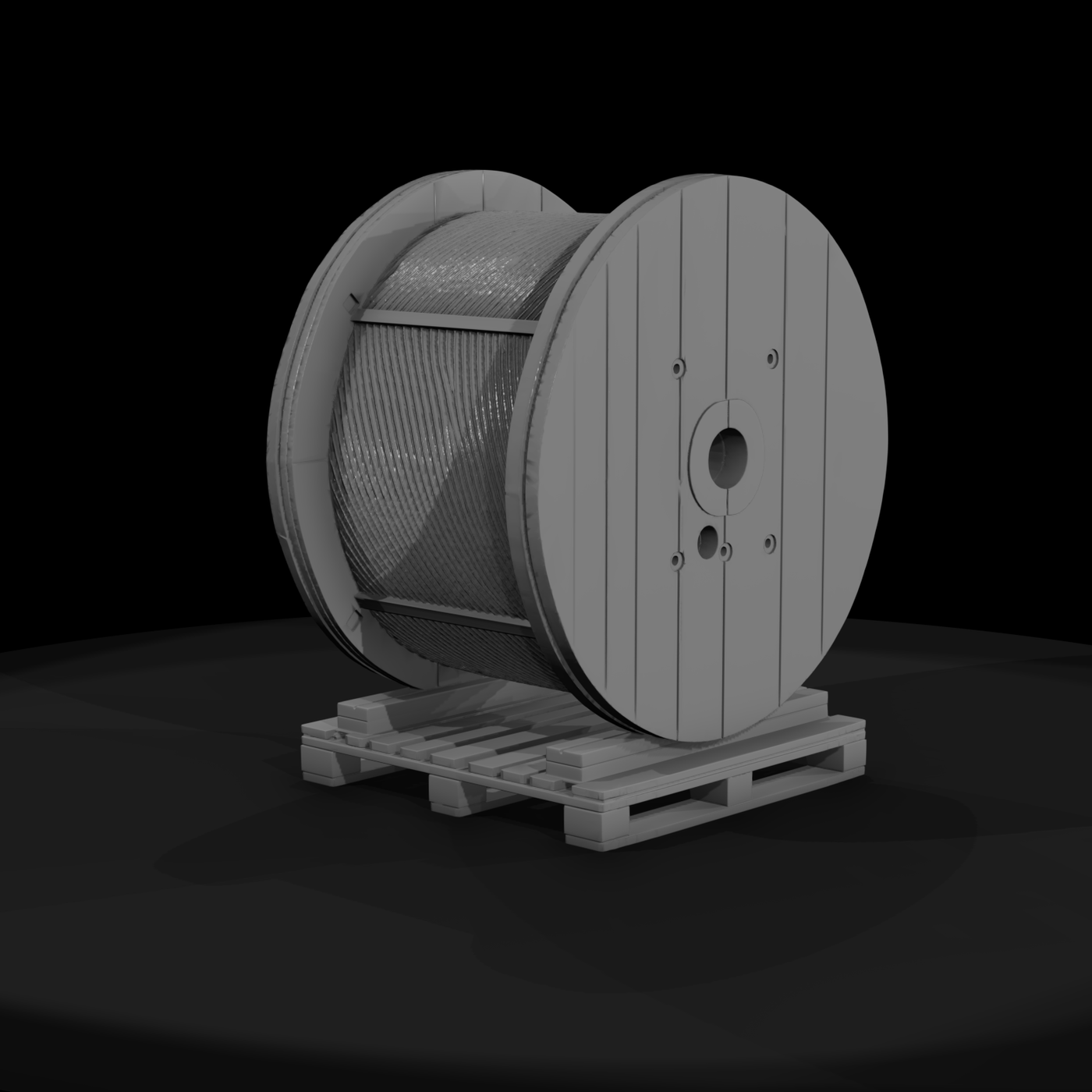 Industrial Wooden Cable Spool