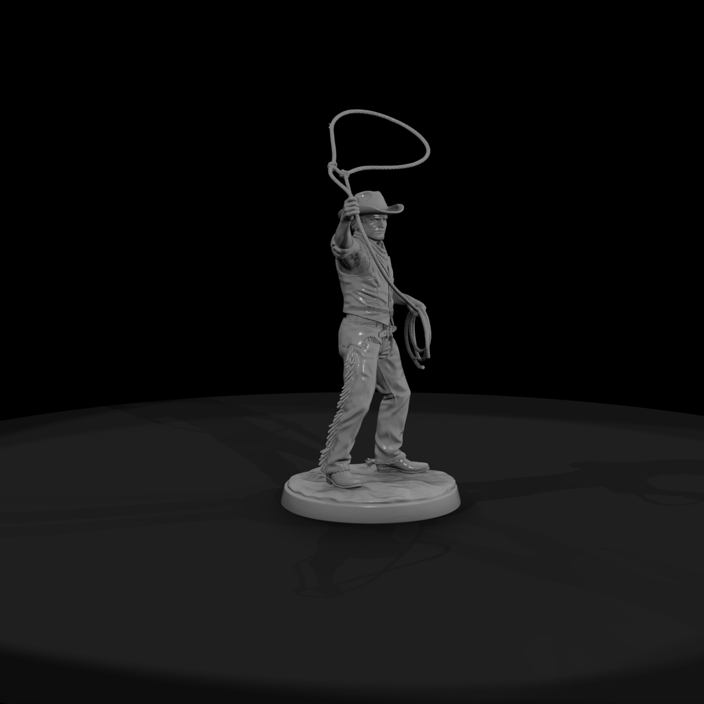 Old West Cowboy Swinging a Lasso