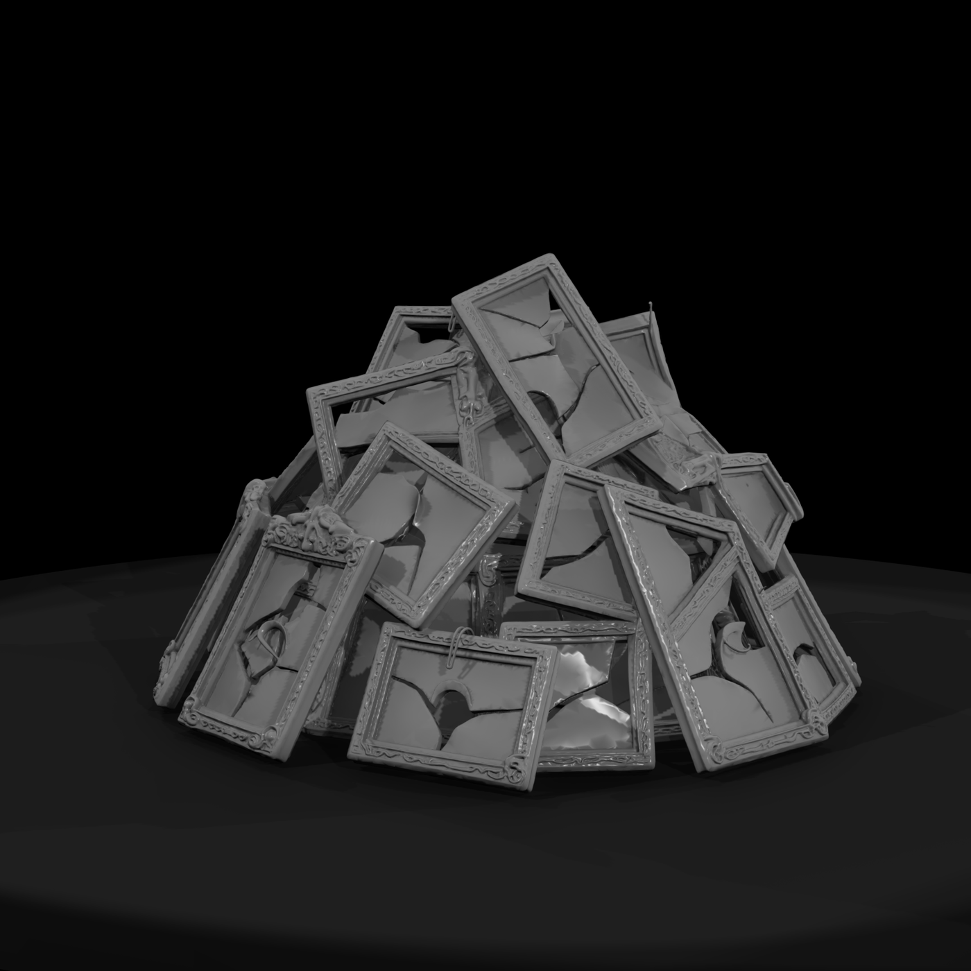 Pile of Broken Ornate Picture Frames — Scatter