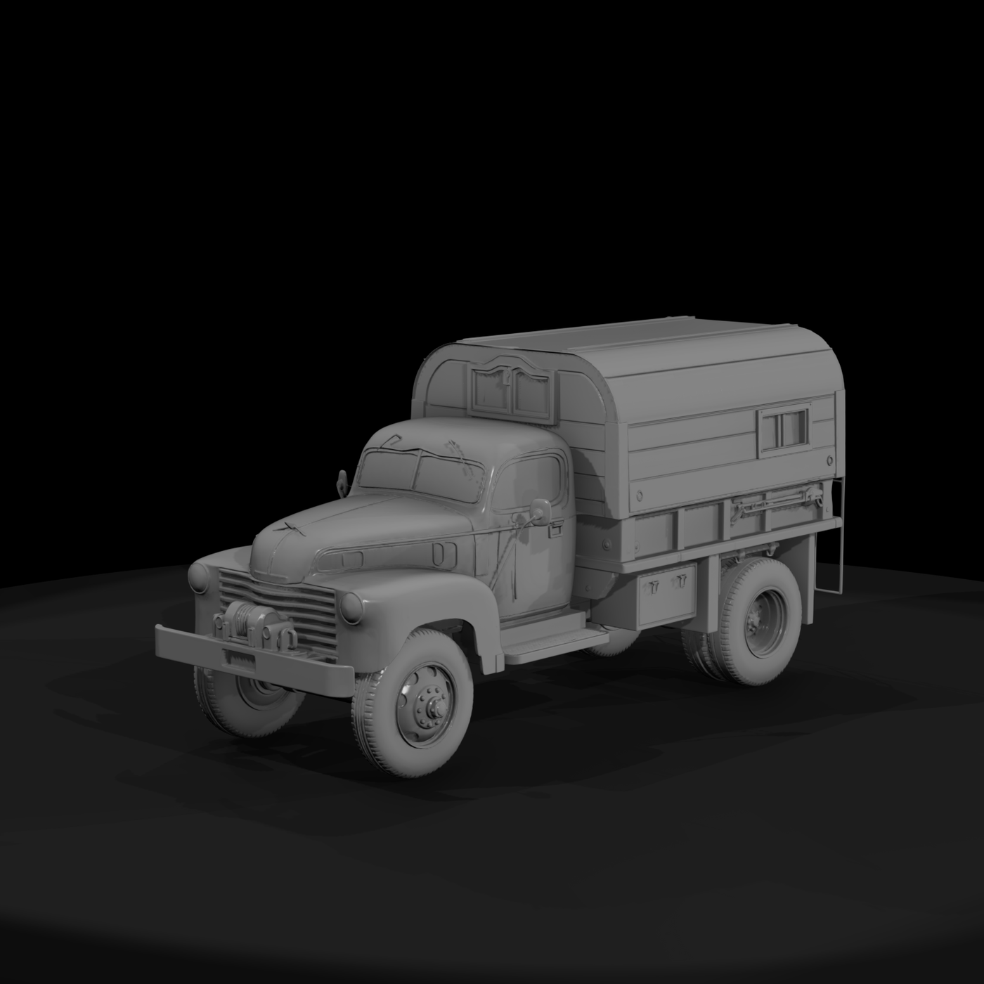 Vintage Camper Pickup
