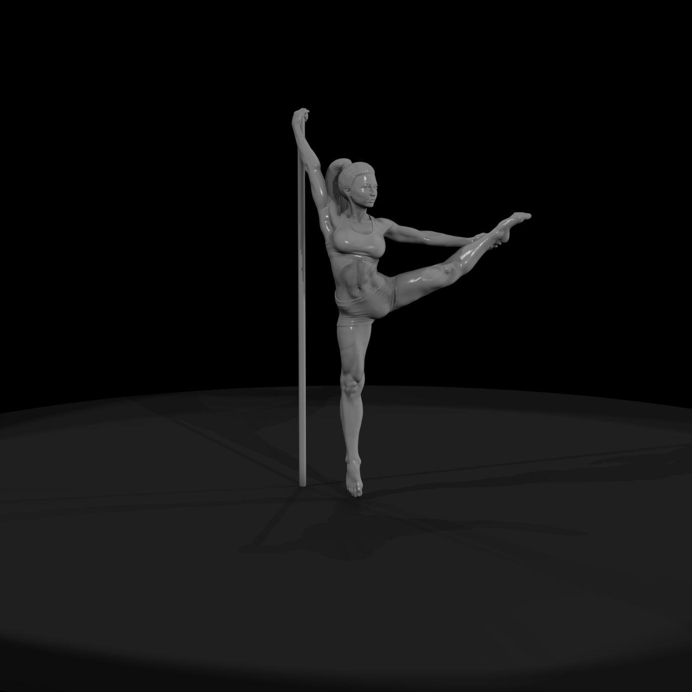 Pole Dancer Aerial Pose