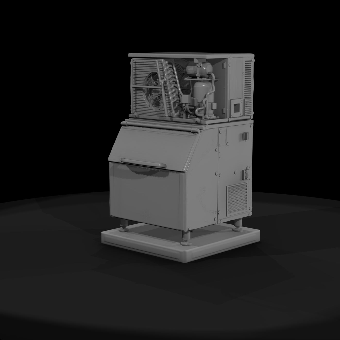 Commercial Ice Maker with Storage Bin